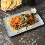 طبق شاورما لحم